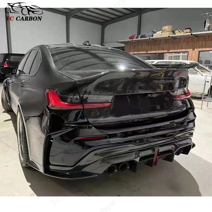 For M3 M4 G80 G82 Dry Carbon fiber trunk lid the trunk lid encloses the upper lid behind the trunk lid the Upgrade body kit