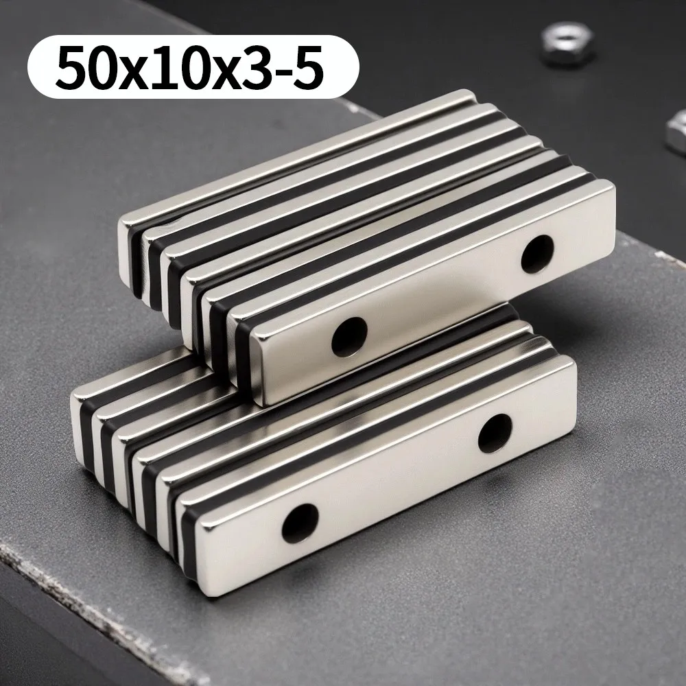 50X10X3-5MM Imans Block Kühlschrankmagnete für Büro-Whiteboard Geeignete Werkzeuge Zuhause Arbeitsplatz usw. 50*10*3-5