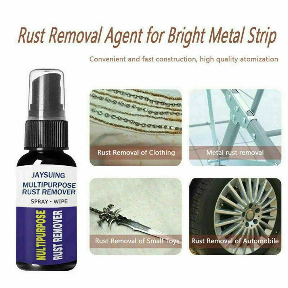 30ml Rust Remover Potent Car Detailing Maintenance Multi-Purpose Supplies Auto Accessories Gadget Anti-Rust Metal Chrome