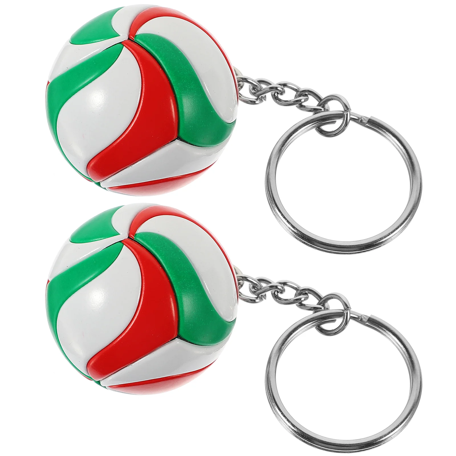 2 Pcs Team Exquisite Volleyball Keychain Sports Souvenir Decorative Bag Pendant Hanging Bag Pendant Award Keyring