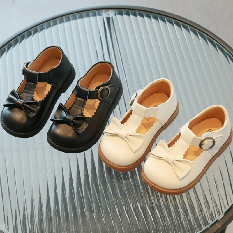 

Child Princess Shoe2026Spring Korean Edition Girl Bow Soft Soled Shoe Fashion Girl Anti Slip Performance Shoe Girls Formal Shoe
