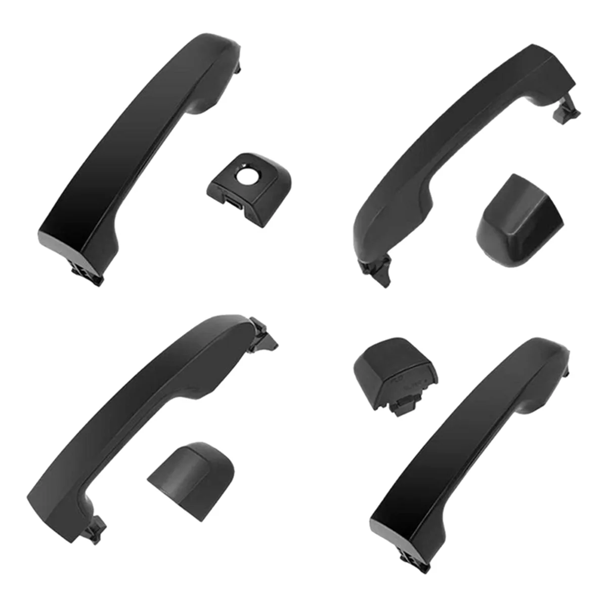 1Set 4 Door Handle 69211-60090 for 4Runner GX460 Land Cruiser 2010-2018 Outside Exterior Door Handle Black