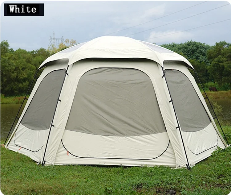 Luxury Waterproof Winter Dome Tent Warm Half Ball Design With Stove Hole For Camping