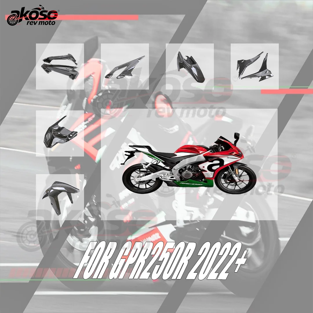 

Motorcycle Accessories Exhaust Pipe Cover Front Fairing Side Panels Rear Fender Carbon Fiber Parts For Aprilia GPR250R 2022+