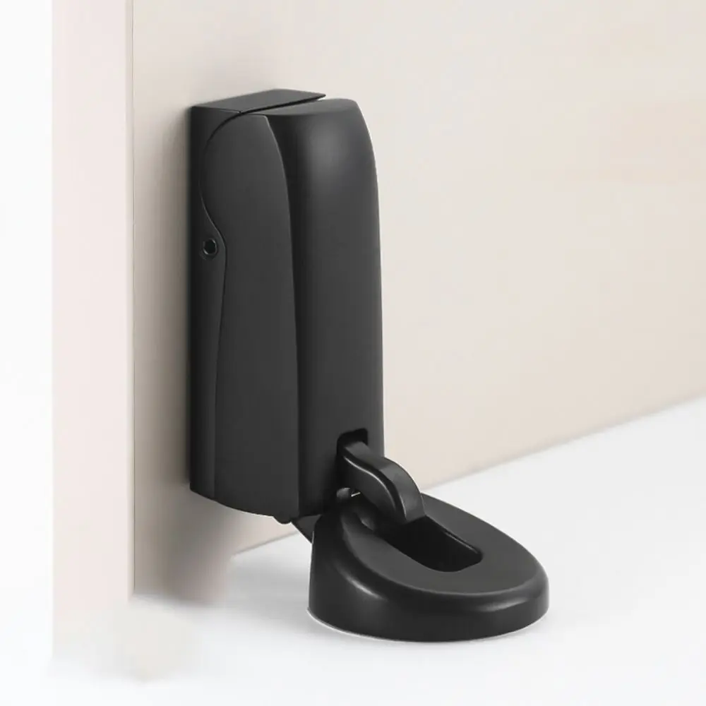 

Space Saving Hydraulic Door Stopper Metal Accessories Windproof Wall Mount Stopper Punch-Free Child-Safe Damping Door Stop
