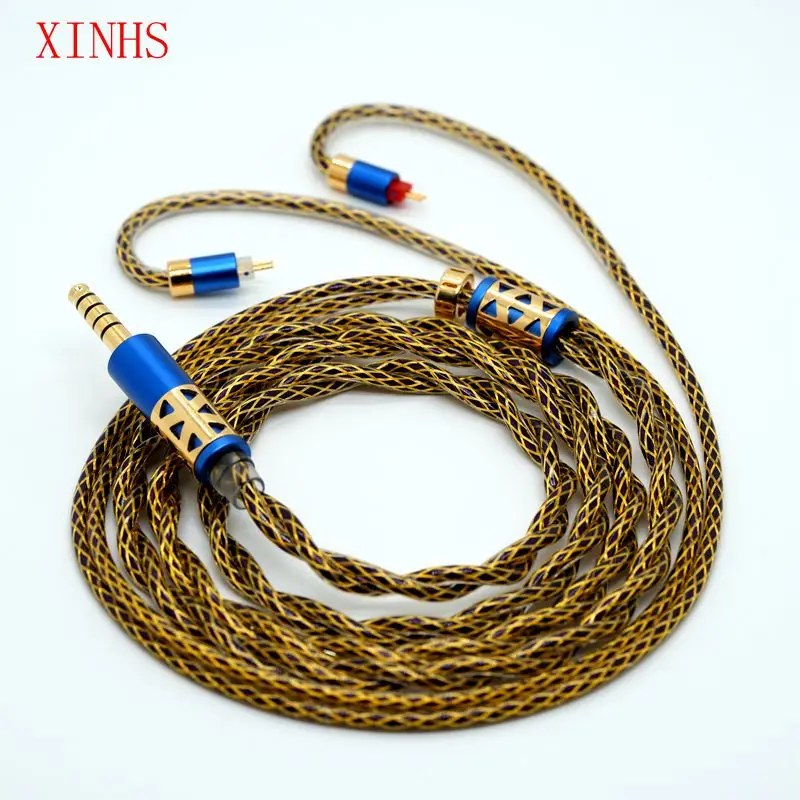 

XINHS S58 Anubis Copper Gold Alloy Silver Plated Earphones HIFI Upgrade Line