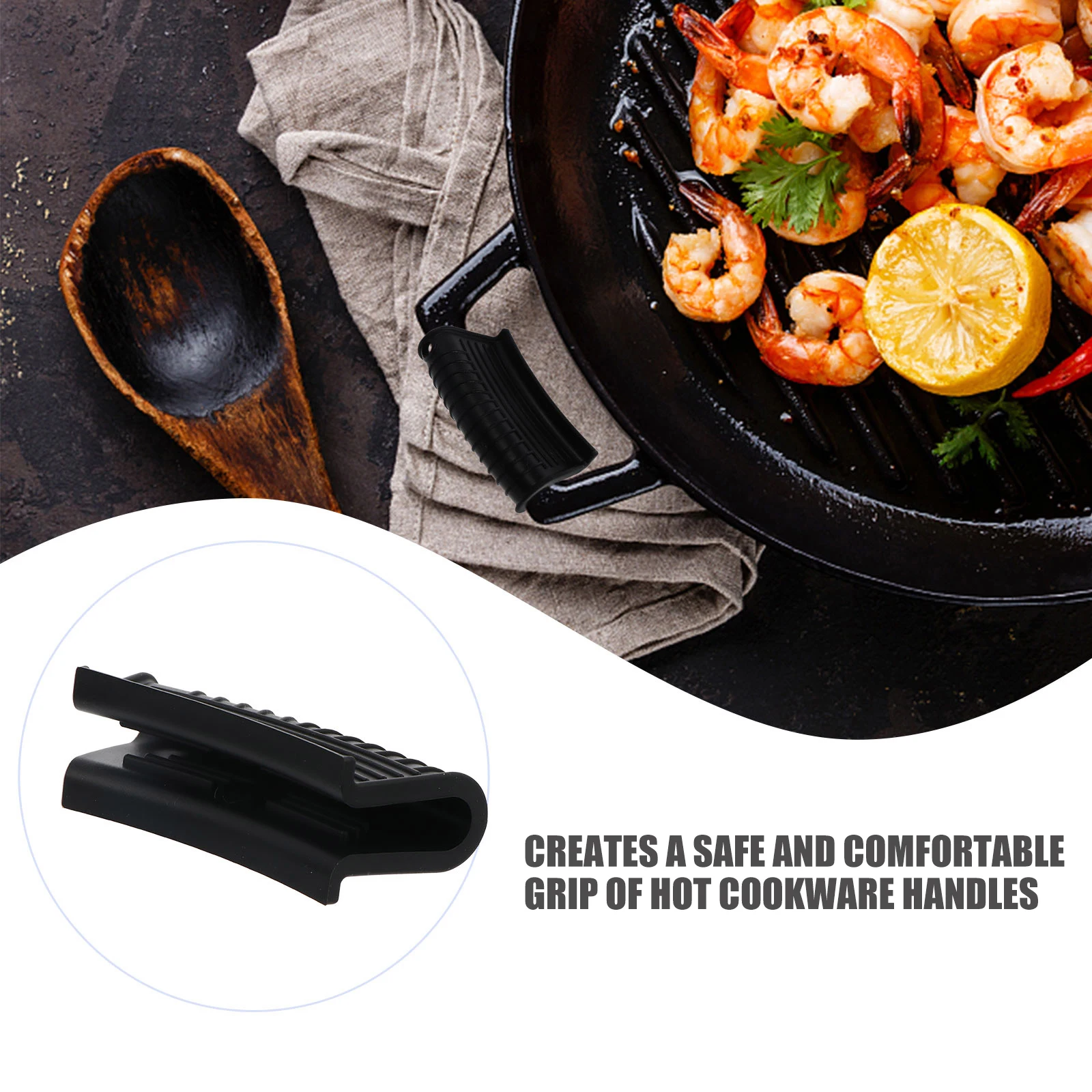 

4Pcs Silicone Pot Handle Covers Heat Resistant Oil Resistant Non-Slip Sleeve for Kitchen Cookware Accessories Pot Handle Holder