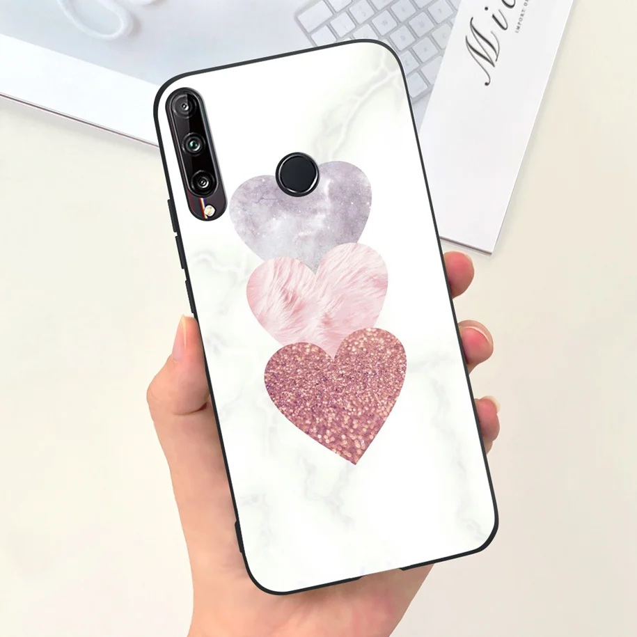 For Huawei Y7p Case ART-L28 ART-L29 Fashion Marble Flower Soft Silicone Phone Cover For Huawei P40 Lite E Honor 9C AKA-L29 Coque