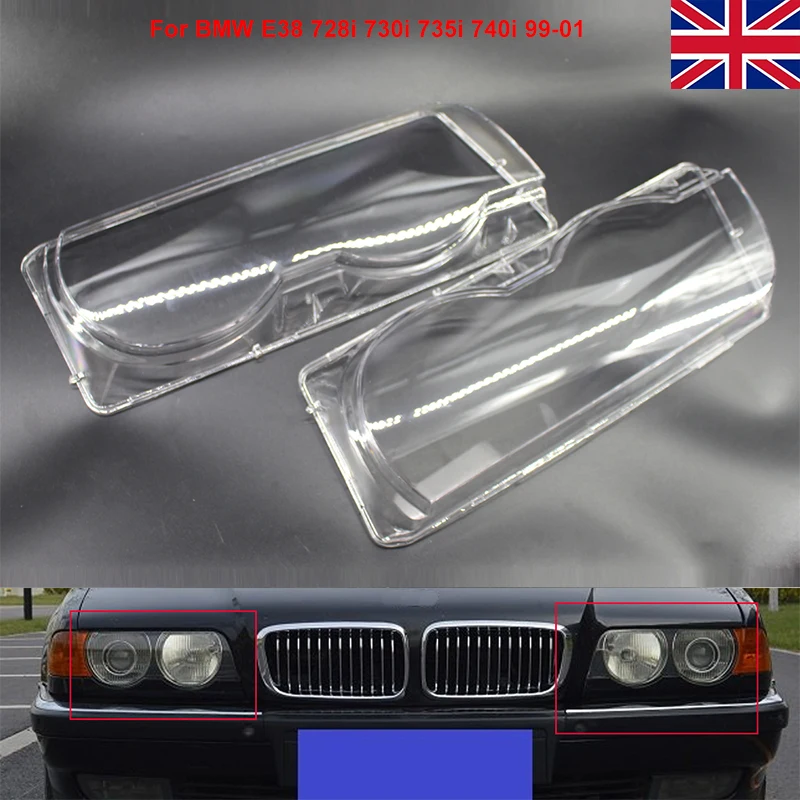 

Front Lamp Shade fit For BMW 7 Series E38 728i 730i 735i 740i 750i 1998-2001 Headlight Lens Lampshade Headlamp Covers DRL Shell