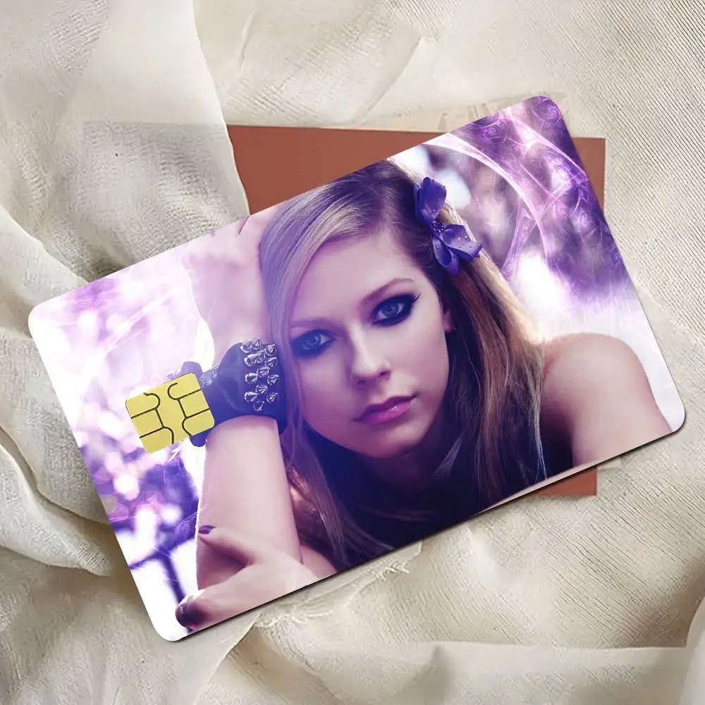Singer A-Avril Lavigne Credit Card Skin Stickers For Bank Card Bus Metro Card Sticker Waterproof Gift