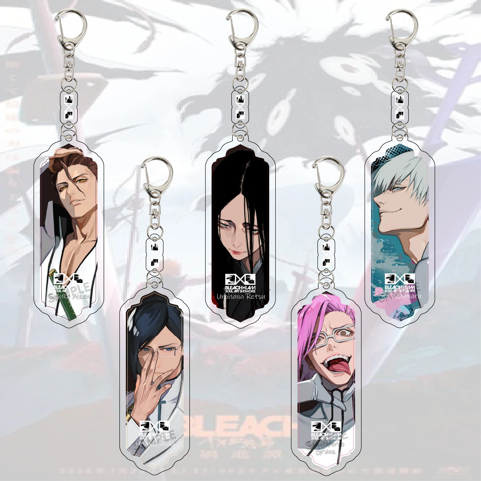 Bleach X Soul Art Acrylic Stand Sousuke Aizen Gin Ichimaru Unohana Figure Anime Desktop Decor Keychain for Thousand Year Blood W