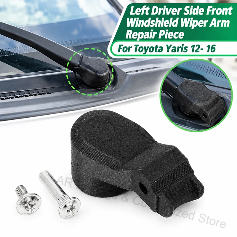 Left Driver Side Front Windshield Wiper Arm Repair Piece for Toyota Yaris Hatchback 2012- 2016 a single screw-on wiper arm