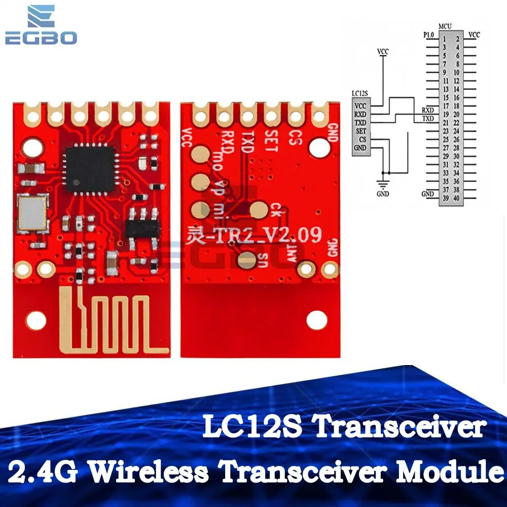 1~2PCS LC12S 2.4GHz Wireless UART Transceiver Module: Long-Range Communication for AGV Robots