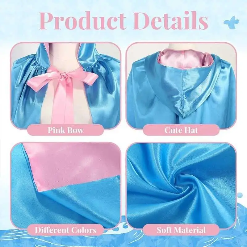 Double-Sided Princ Cape Hooded Role-Plang Costume for loween New Arrival Cosplay Snow White And the Seven Dwarfs