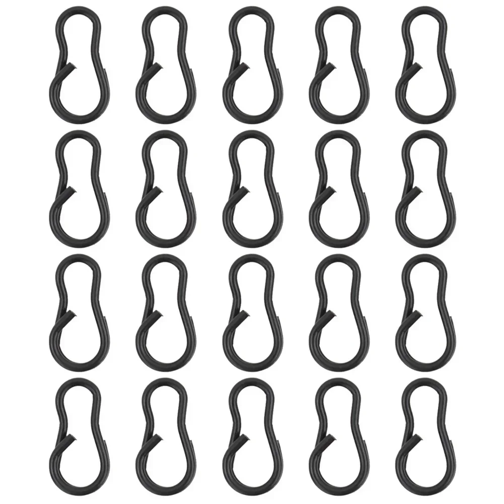 Fishing Snap Clips Swivel Hook Snap 20pcs/lot Black Carp Terminal Tackle Speed Links 2023 New High Quality Hot Sale