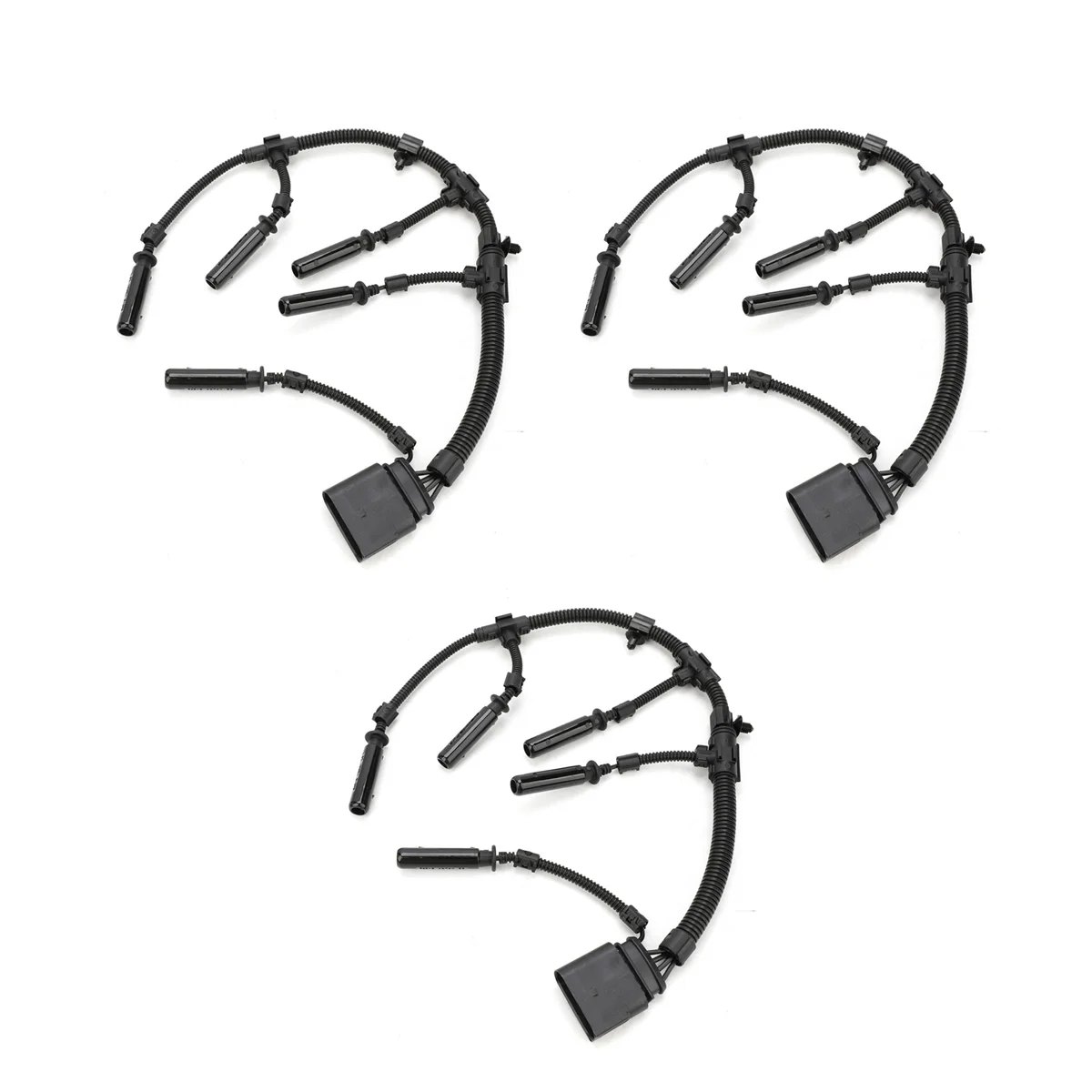 3X Car Glow Plug Bridge Wiring Harness for - Transporter 2.5 TDI 2003-2010 070971277B