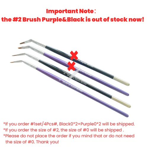 Imagen 2 del producto Cepillo curvo dental, bolígrafos con forma posterior doblada, Skyists, cepillos de pelo de nailon # 0 # 2 Restauración de dientes de laboratorio de dentaduras postizas