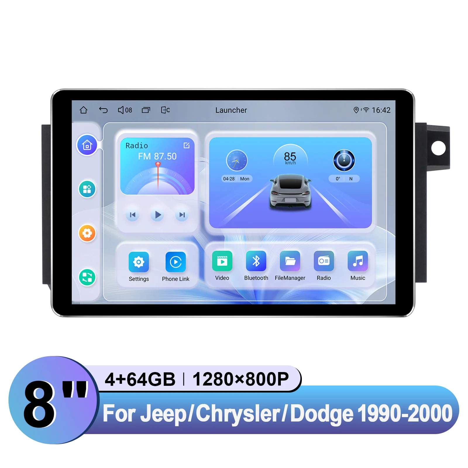 JOYING 7 "/8"/8.9 "وحدة رأس أندرويد أجهزة راديو ستيريو للسيارة لسيارة جيب/دودج/كرايسلر 1990-2000 شاشة مقسمة صورة في الصورة.