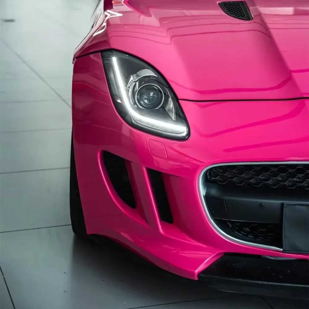

Glossy Rose Red Car Vinyl Wrap Film Cover Air Bubble Free Auto Exterior Modification Sticker Motorcycle DIY Tuning Accessories