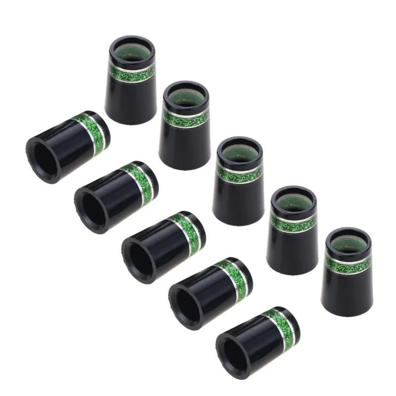 10 Pcs Golf Sleeve Ferrule for Golf Irons Tip Size 0.370 Plastic Golf Ferrules Club Shafts Accessories,Green