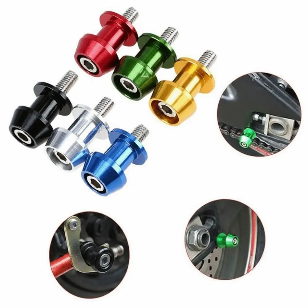 10mm Diameter Motorcycle Swingarm Spools CNC Machined Aluminum Alloy Swingarm Spools Slider Slider Design Screw Holder Type