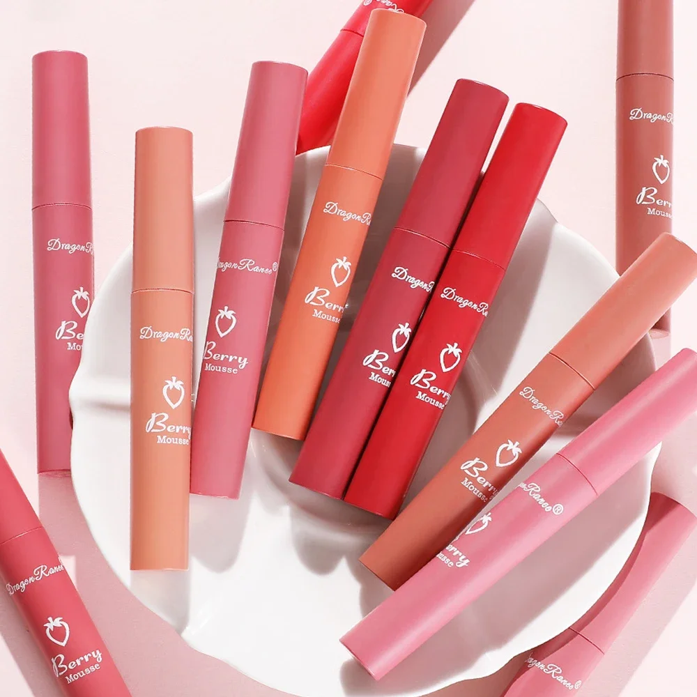 Lápiz labial mate de terciopelo sin sumergir para mujer, lápiz labial líquido antiadherente de larga duración, resistente al agua, maquillaje, brillo de labios, cosméticos