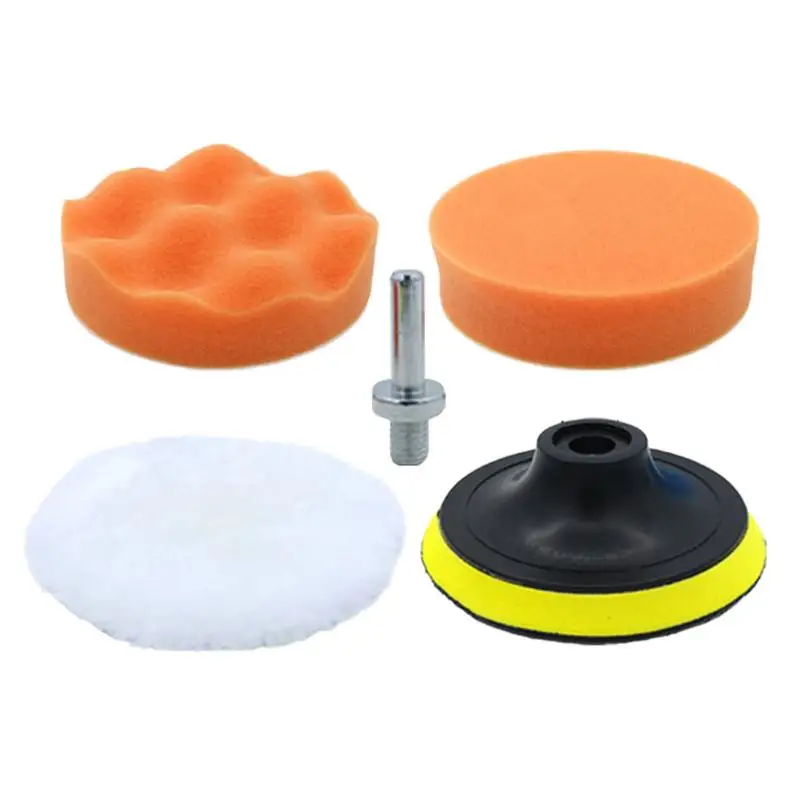 

Car Polish Sponge 5PCS Buffing & Detail Polishing Foam Pads Wool 4inch Pads For Effortless Wax Sealant Washable & Reusable Pads