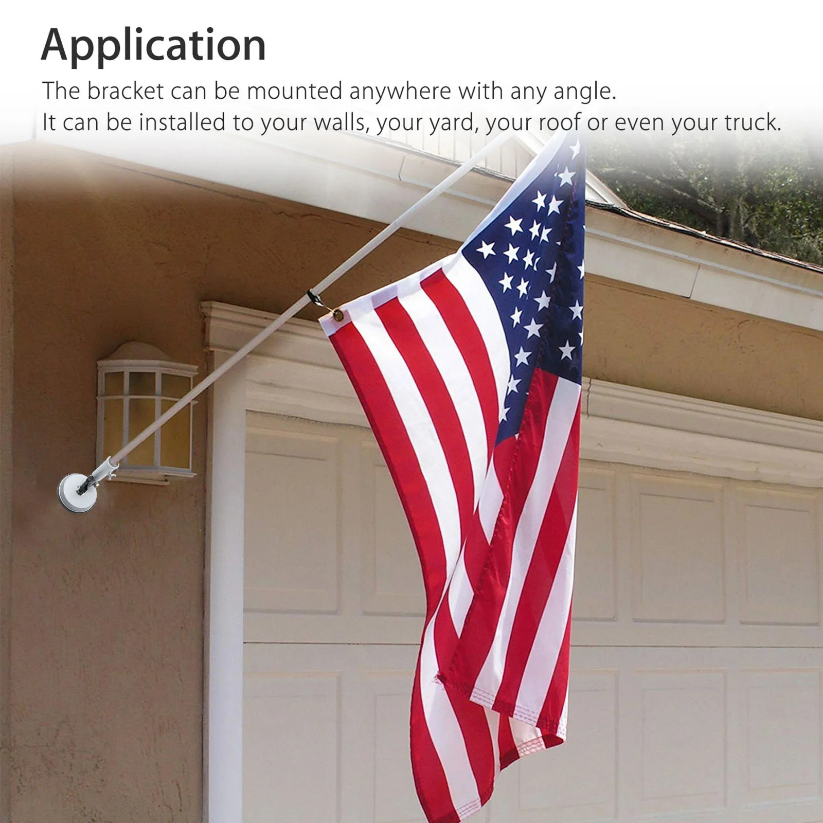 

1pc Off-road Flagpole Suction Cup Holders Base Heavy Duty Mount Rotatable Bracket For SUV Balcony Garden Outdoor Durable Sturdy