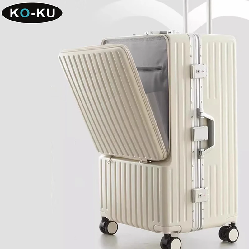 KO-KU valise 24/2024 pouces grande capacité 26/26 nouvelle valise multifonction Trolley boîte à mot de passe