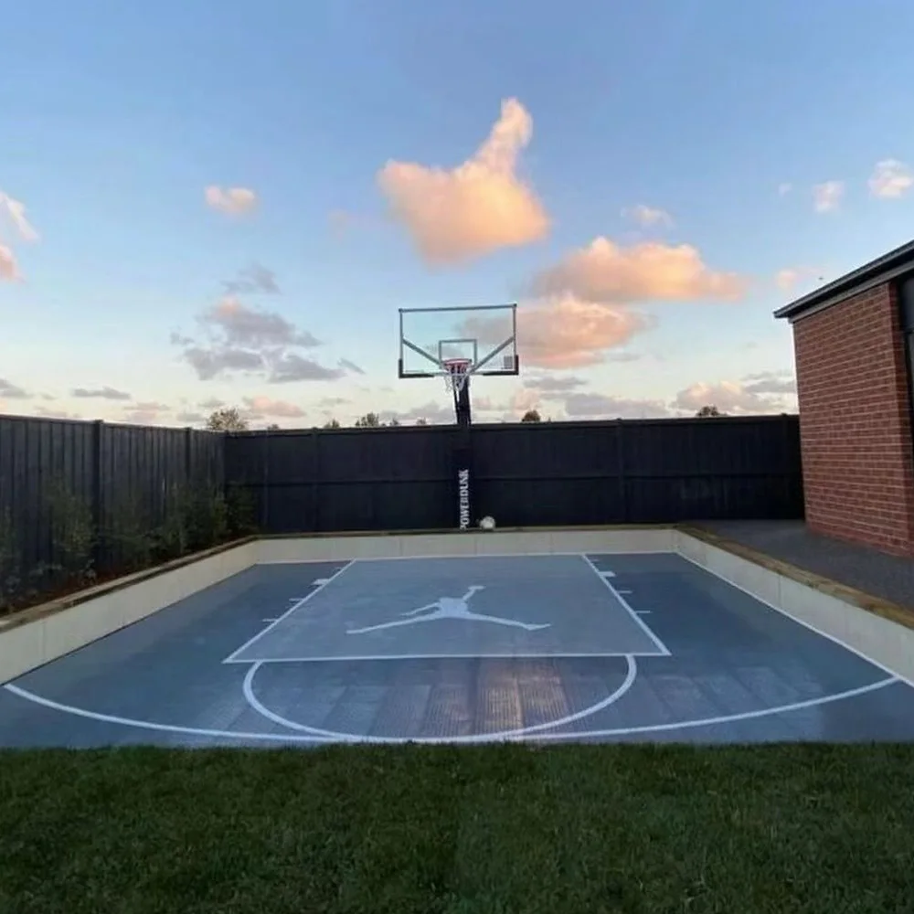 

Beable Easy To Install Home Backyard Basketball Court Floor Painted High-School Standards White Lines Customization LOGO