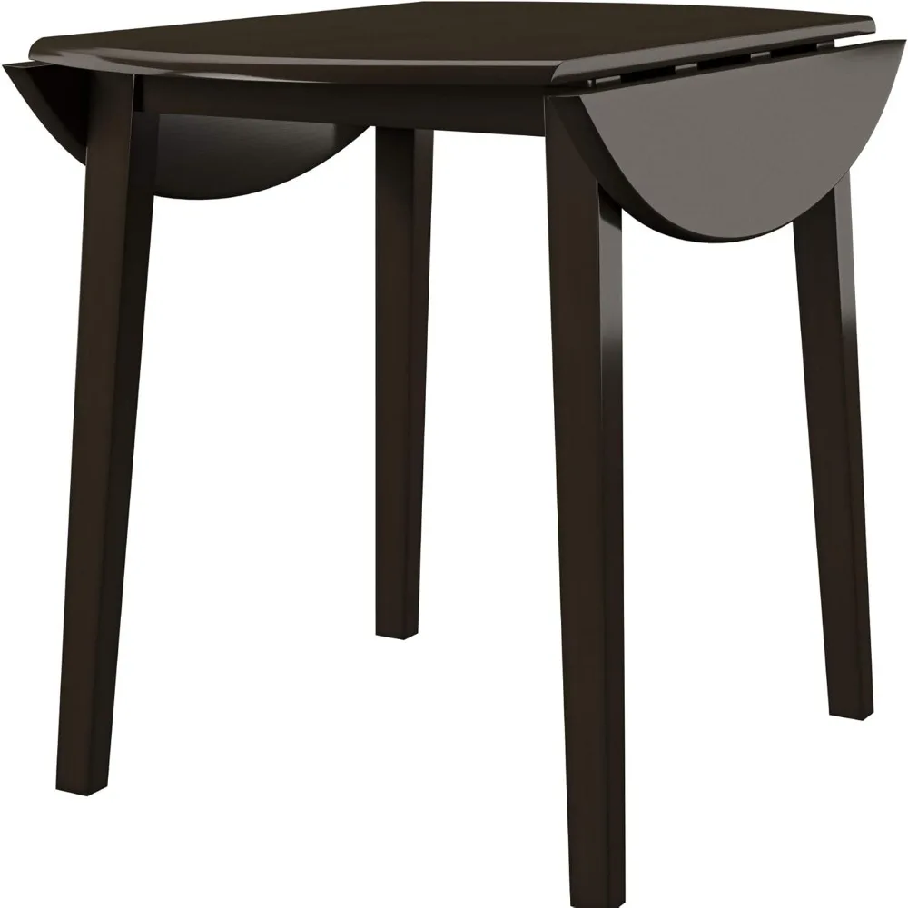 

Signature Design by Ashley Hammis Round Dining Room Drop Leaf Table, Dark Brown