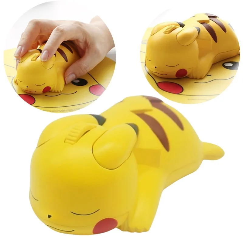 

Pokemon Pikachu Hobbies Computer Peripherals Kawaii Bluetooth Wireless Mouse Festival Gifts for Children Fashion Action Figures