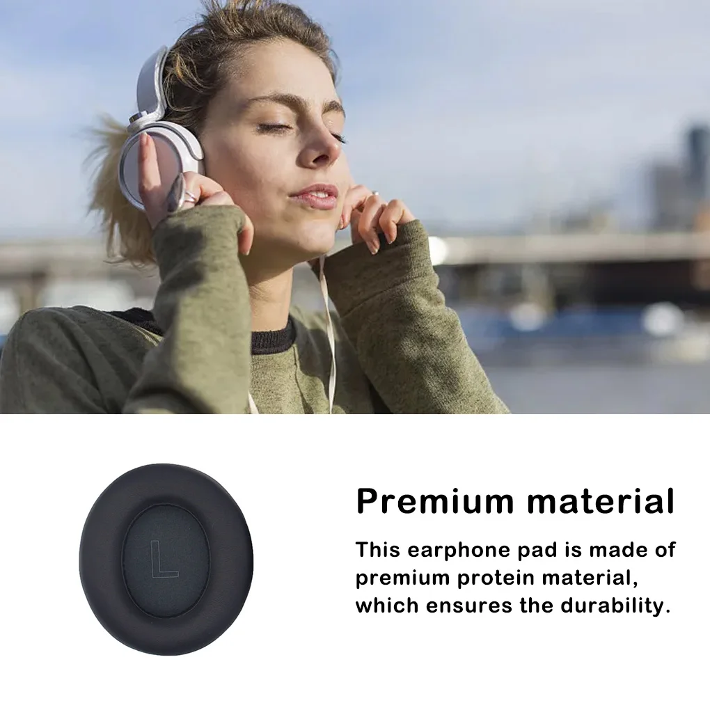 Earphone Pad Ear Cushion Protein Softness Lightweight Fashionable