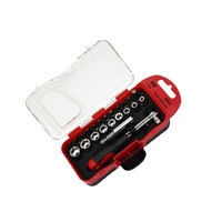 23pcs Socket Set Durable Repair Tools Ratcheting Handle Extension Rod Wrench Kit Screwdriver Practical Car Motorcycle Door