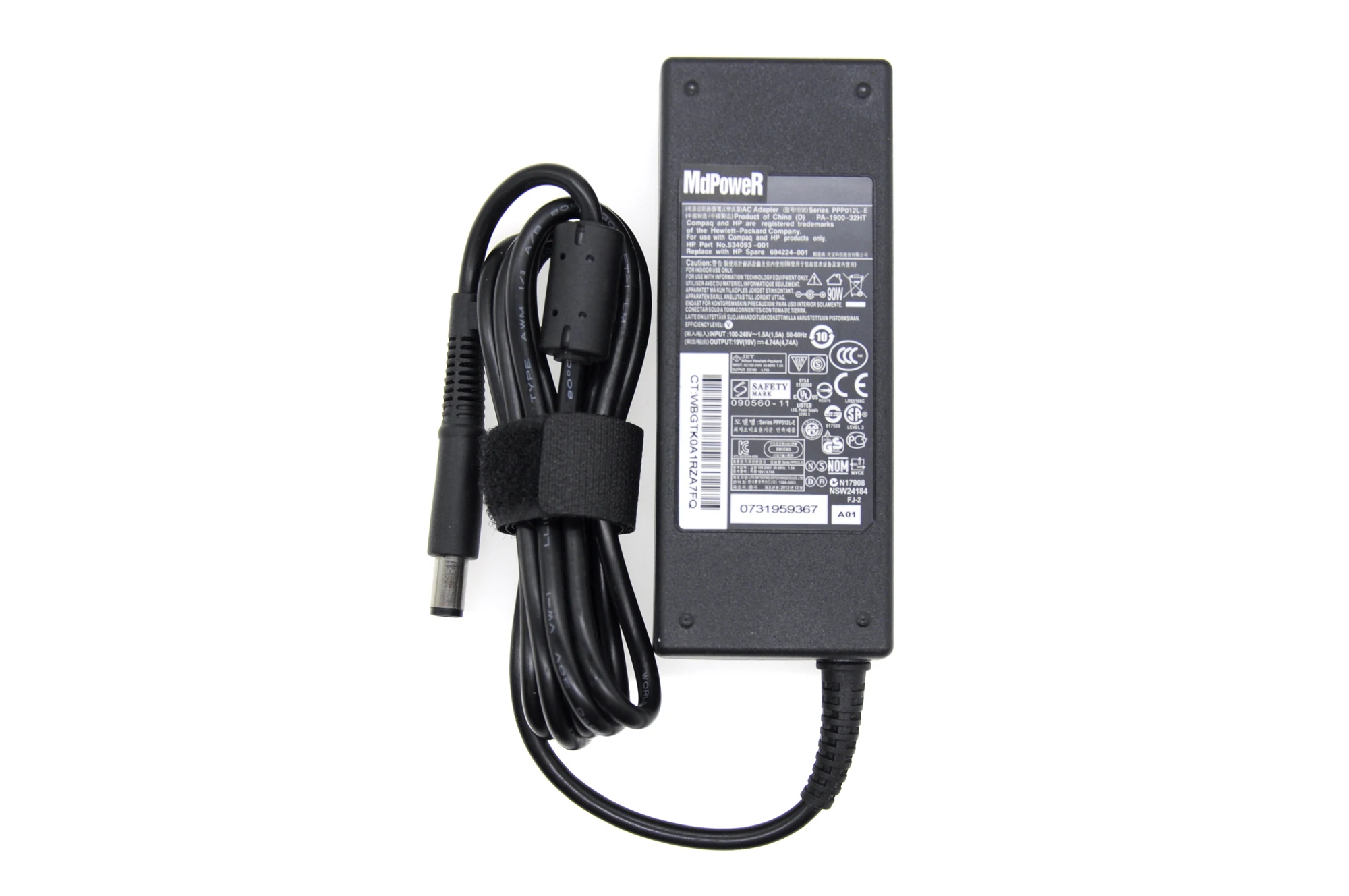 Cargador de ordenador portátil con adaptador de CA de 19V 4.74A para HP 6440b 6450b 6460B 6470b 6470B 6550B 6730B 6440B 6710 6510b 6910P HP431 6560 6570b