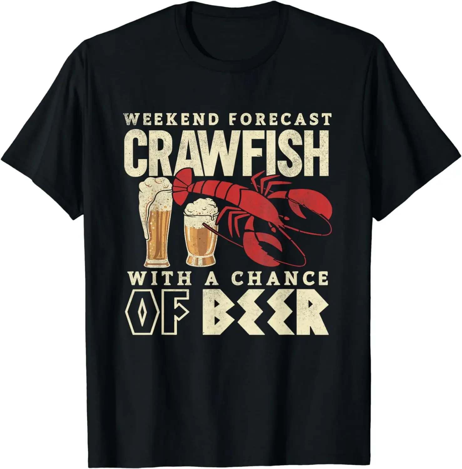 2024 summer tops Crawfish Boil Shirt Weekend Forecast Cajun Beer Festival T-Shirt