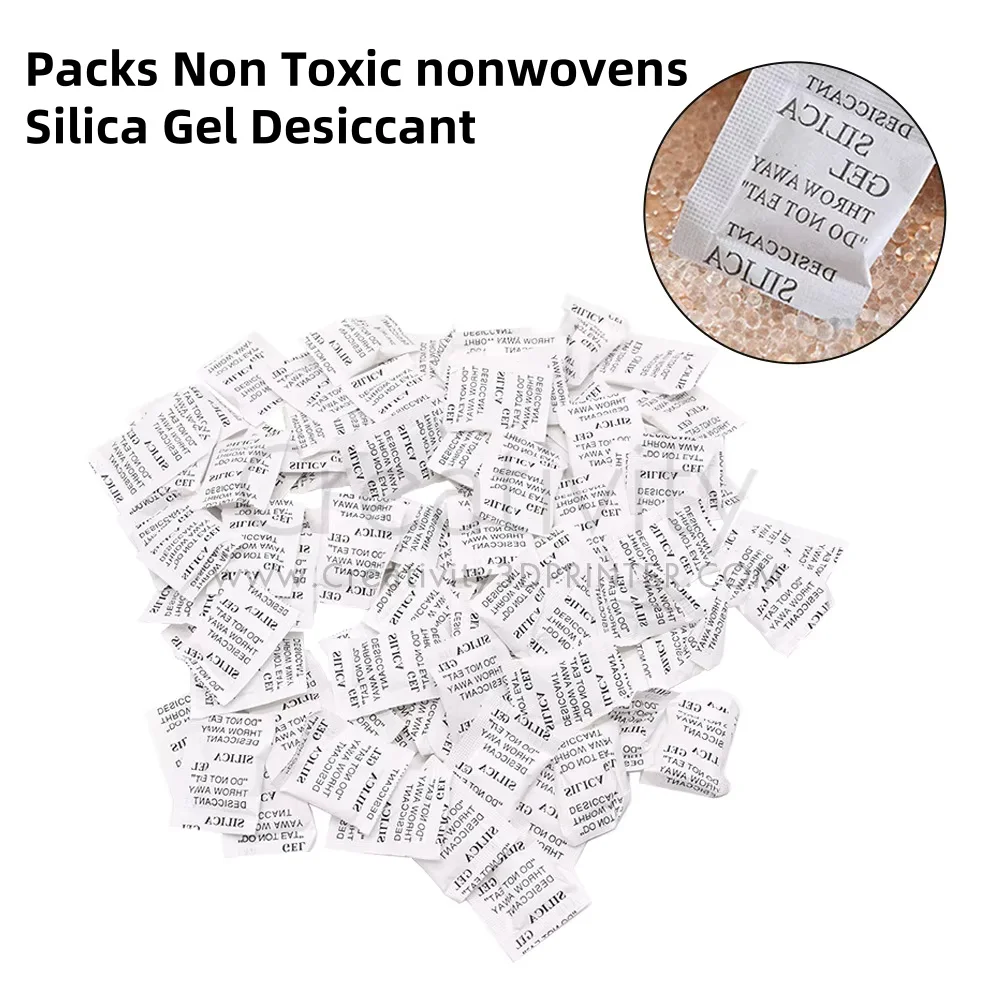 100PC Packs of Non-toxic Silica Gel Desiccant Moisture Absorbent Dehumidifier for Clothing Food 3d Printer Filament Storage