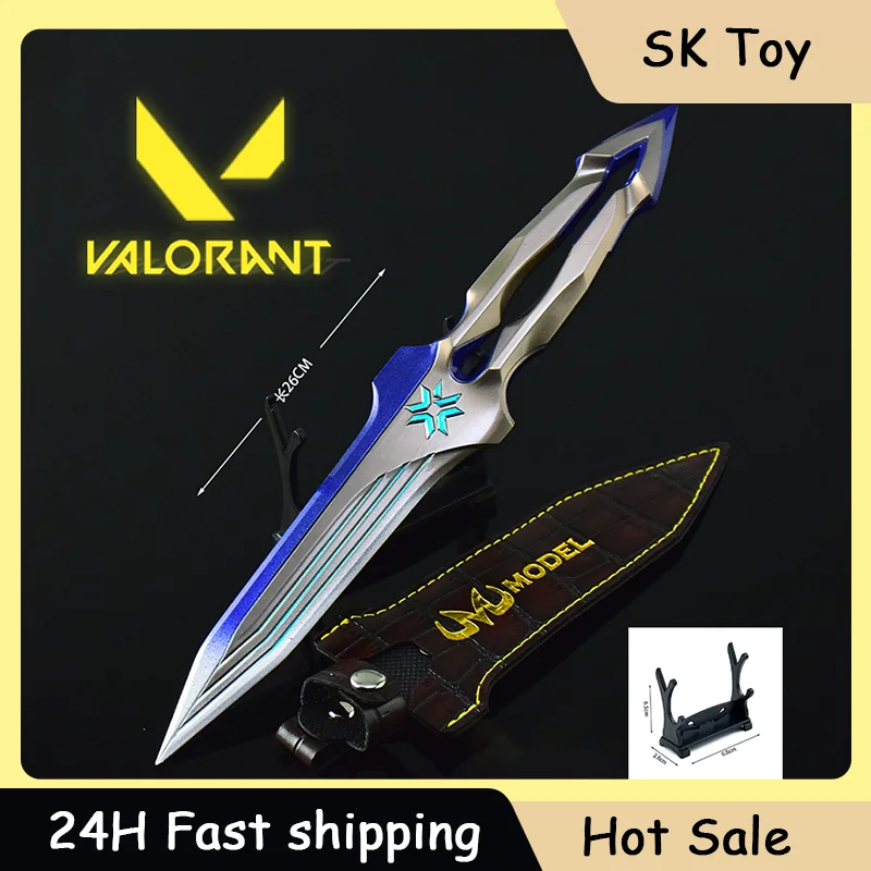 

Valorant Game Peripherals 2026VCT Blade of The Muse Crocodile Leather Case 26cm Metal Knife Toy Sword Decorations Boys Gifts