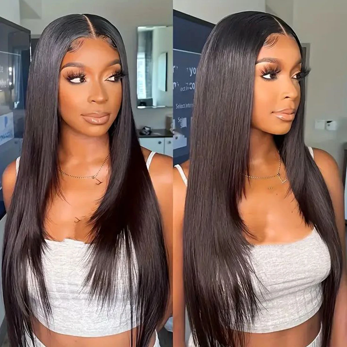 

Straight Human Hair 30Inch 180 Density 13x6 Transparent Lace Frontal Brazilian Human Hair Wig Pre Plucked Hd Lace Wigs For Women