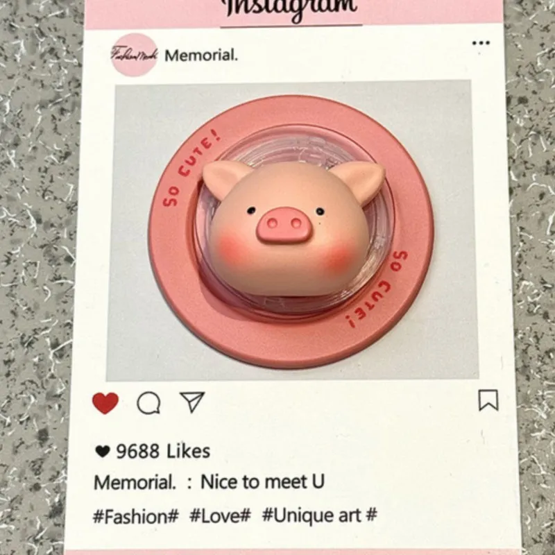 

﻿ Корейский милый мультяшный держатель для телефона в виде свинки, магнитный держатель-попка, съемный кронштейн для MagSafe, кавайный чехол, подарок ﻿