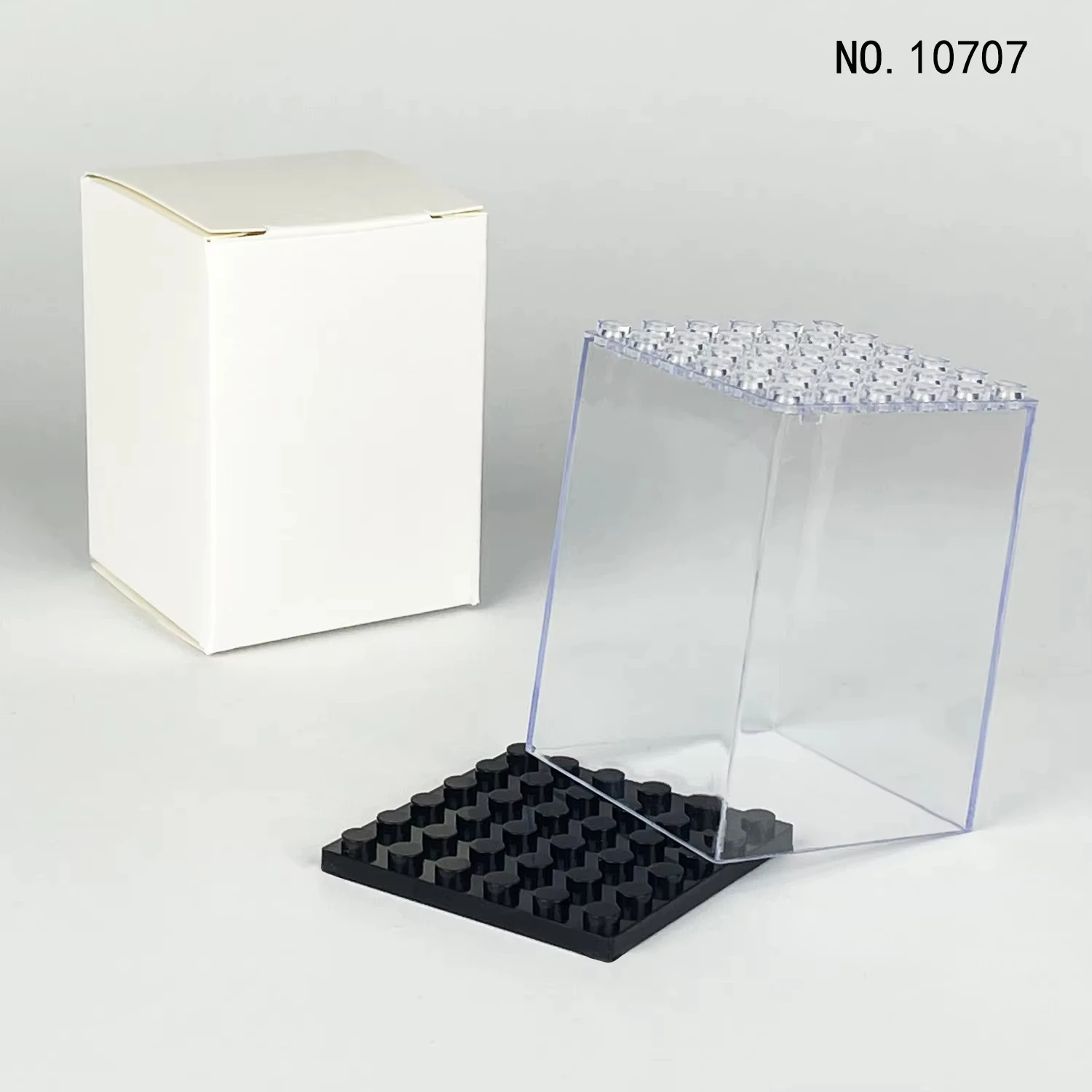 Vitrina de figuras acrílicas, bloque de construcción apilable a prueba de polvo, caja de exhibición transparente para figuras, almacenamiento de juguetes, regalos de vacaciones