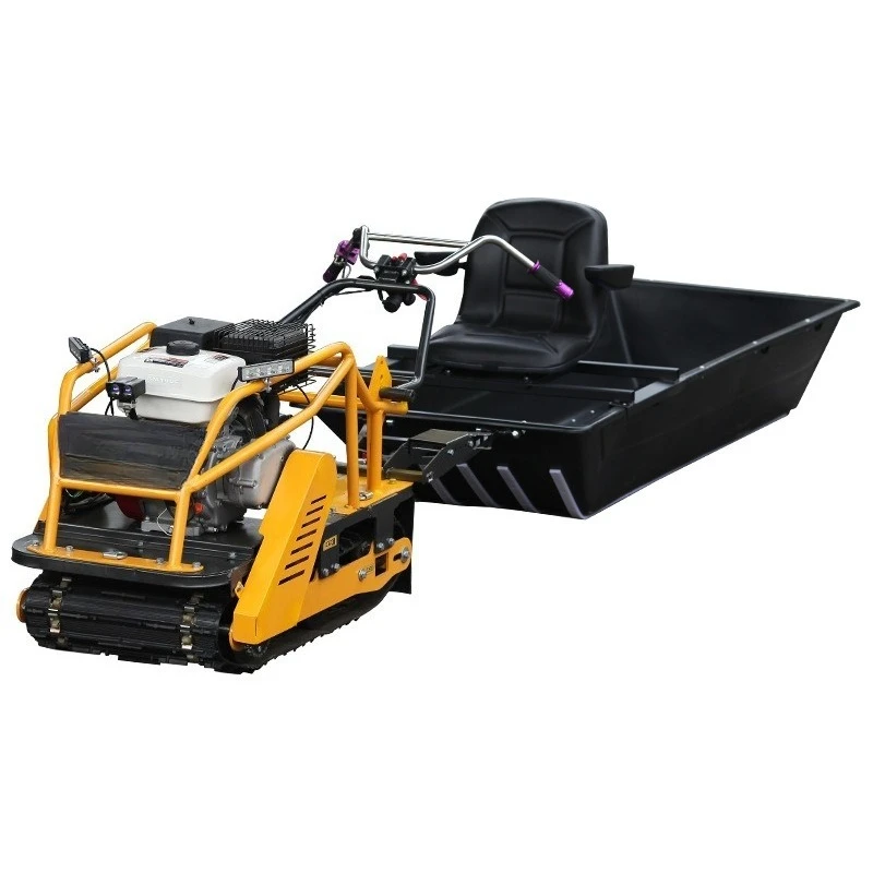Tracked snowmobile, conveying and loading snow anti-skid hand-pulled recoil start vehicle