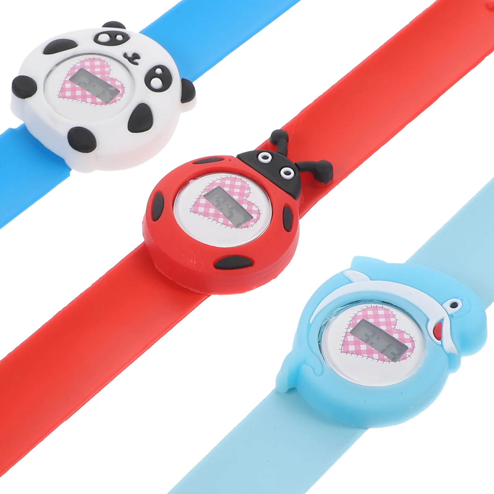 3 Pcs Children\'s Watch Patting Kids Lovely Boys\' Jewelry Watches Cartoon Wrist Bands Bracelet Students