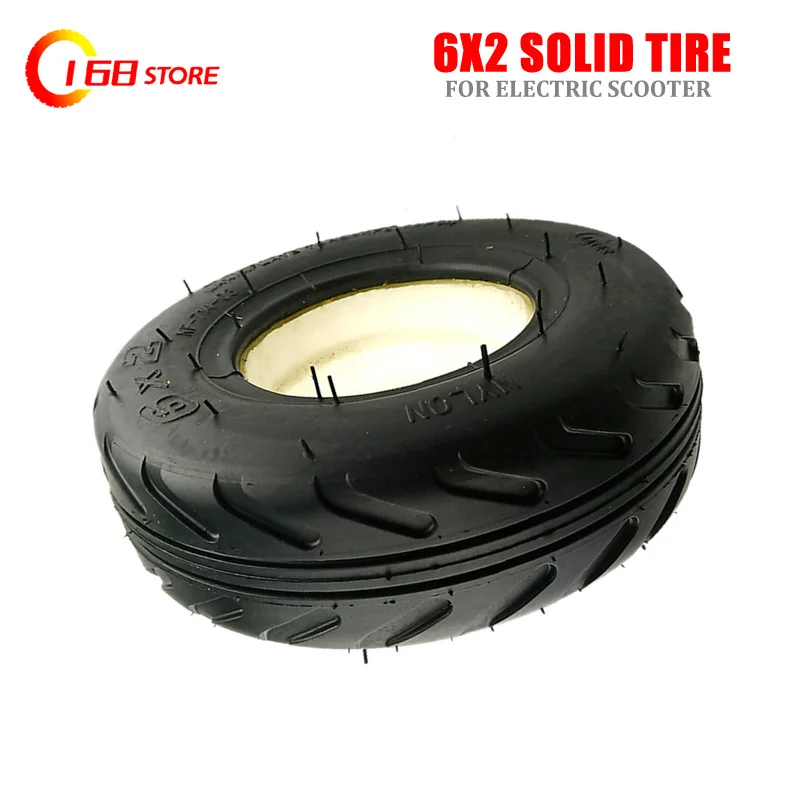 Super 6X2 Solid Tire 6*2 Tubeless Tyre Electric Scooter Wheel Chair Truck Use 6