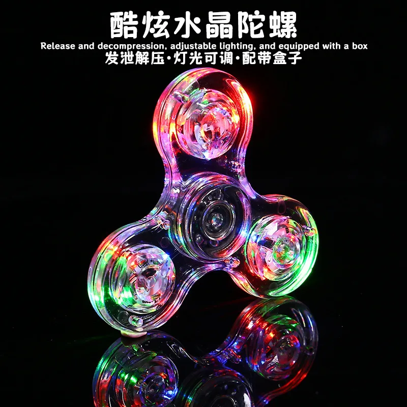 

Internet Celebrity Luminous Fingertip Gyro Colorful Lights Adult Decompression Vent Artifact Stall Night Market Small Toys