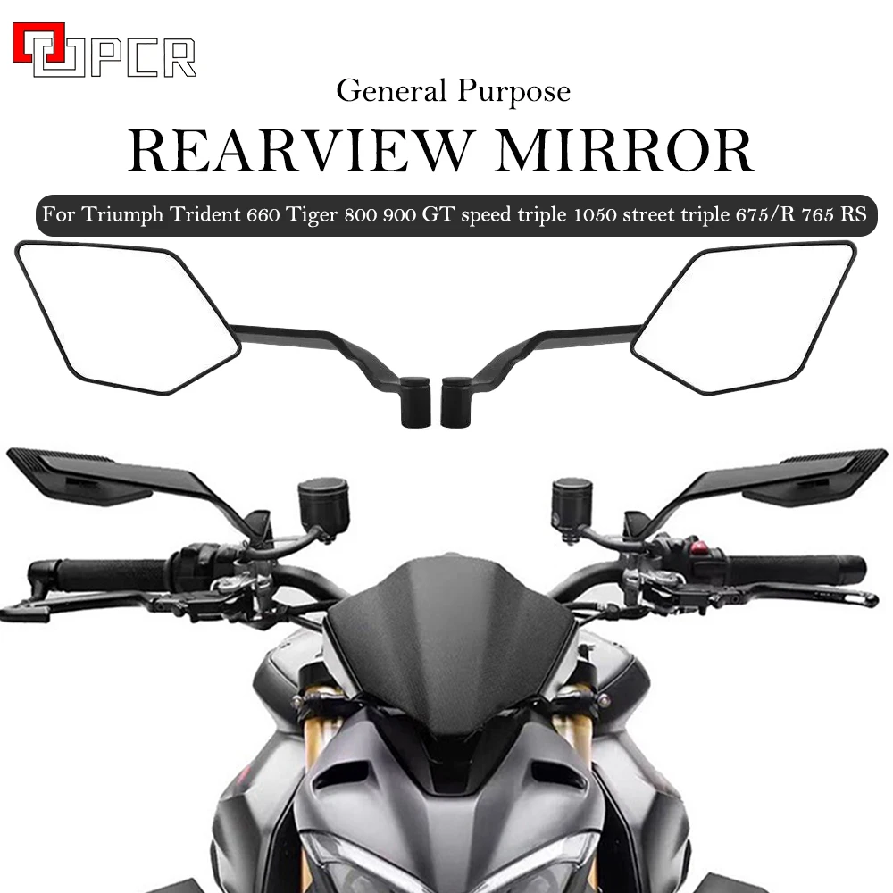 

For Triumph Trident 660 Tiger 800 900 GT 1050 street triple 675/R 765 RS Espejo retrovisor lateral Winglets Espejo retrovisor