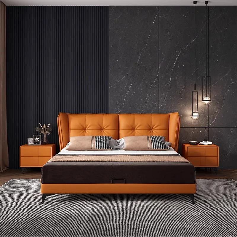 180x200cm Bed double Headboard frames and bed bases bedroom complete home furniture luxury king size bed Base beds and frames
