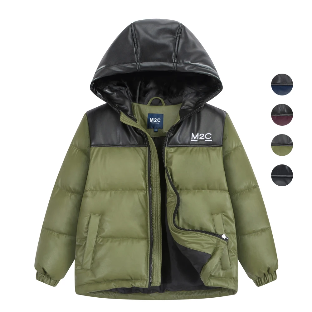 

2-7T Kids Boys Girls Coat Jakets PU Coat Waterproof Jacket Spring Autumn Outerwear Children Rain Jackets Sportswear Windproof