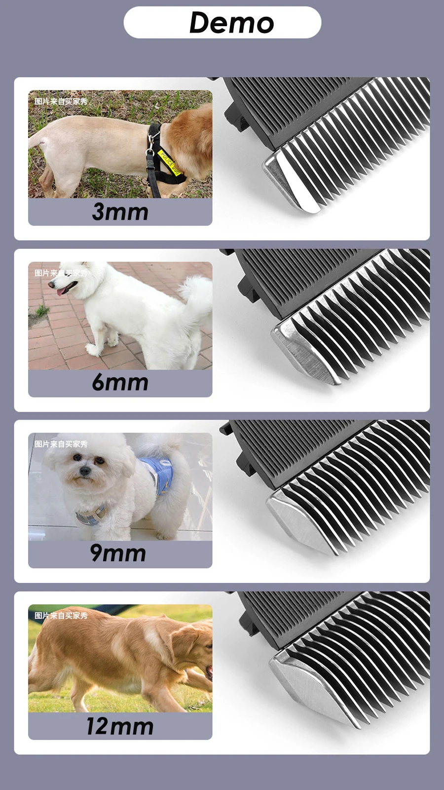 CP9600 Dog Clipper Professional LCD Screen Cat Pet Clippers Electrical Grooming Trimmer Animals Rechargeable Haircut Machine