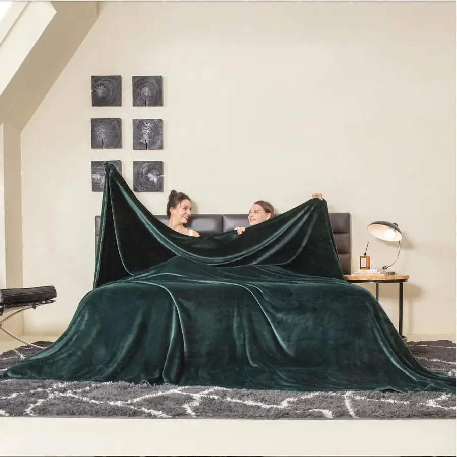 

Oversized King Fleece Blanket 120x120 inches, Soft Cozy Warm Giant Extra Large 10x10 Blanket for Bed, Sofa, Couch,Travel, Campin